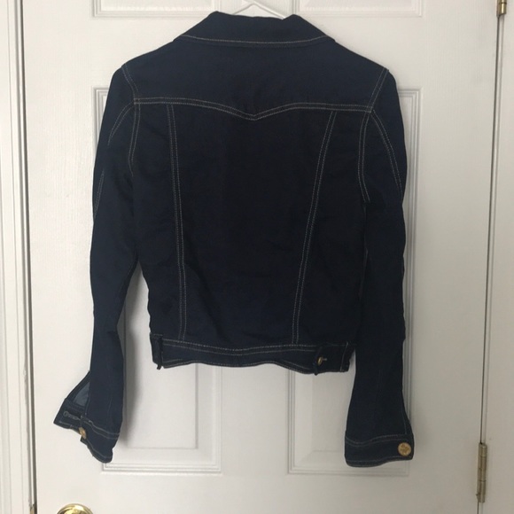 Women’s small dark blue denim jacket - Picture 3 of 3